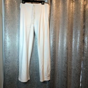 Liz & Jane White Beach Pants French Terry